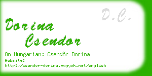 dorina csendor business card